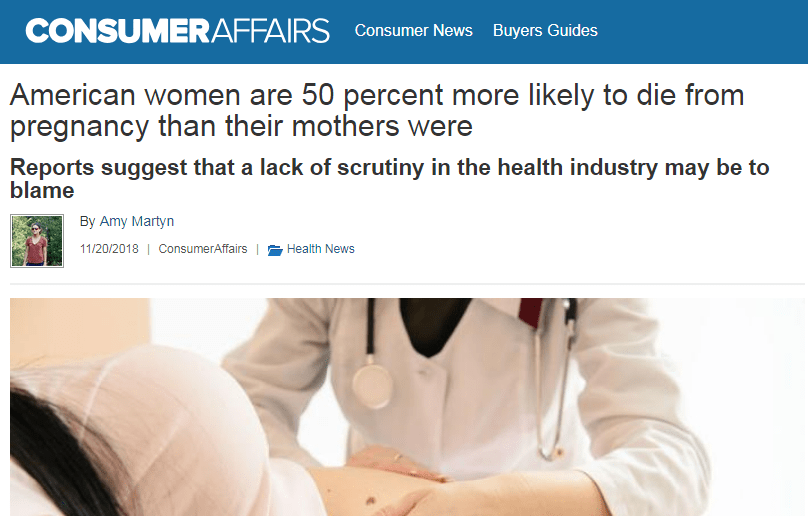 U.S. Deaths From Childbirth Rising? Four Moves