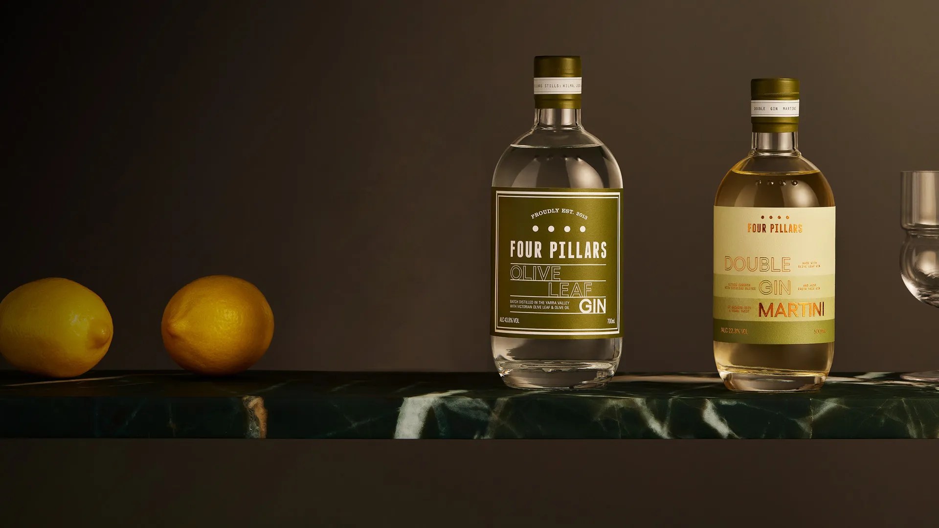 The Martini Bundle Double Gin Martini & Olive Leaf Gin Four Pillars Gin