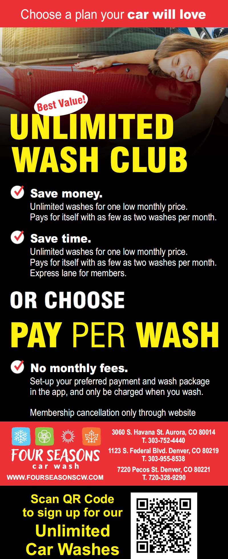 Purchase Washes » Four Seasons Car Wash & Detail Center
