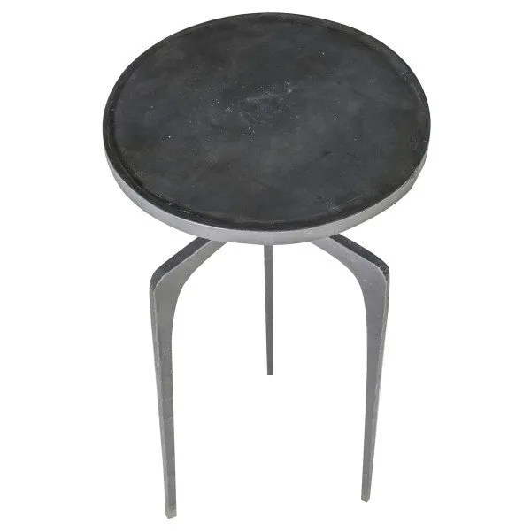 3 Leg Black Metal Side Table Fourth Interiors