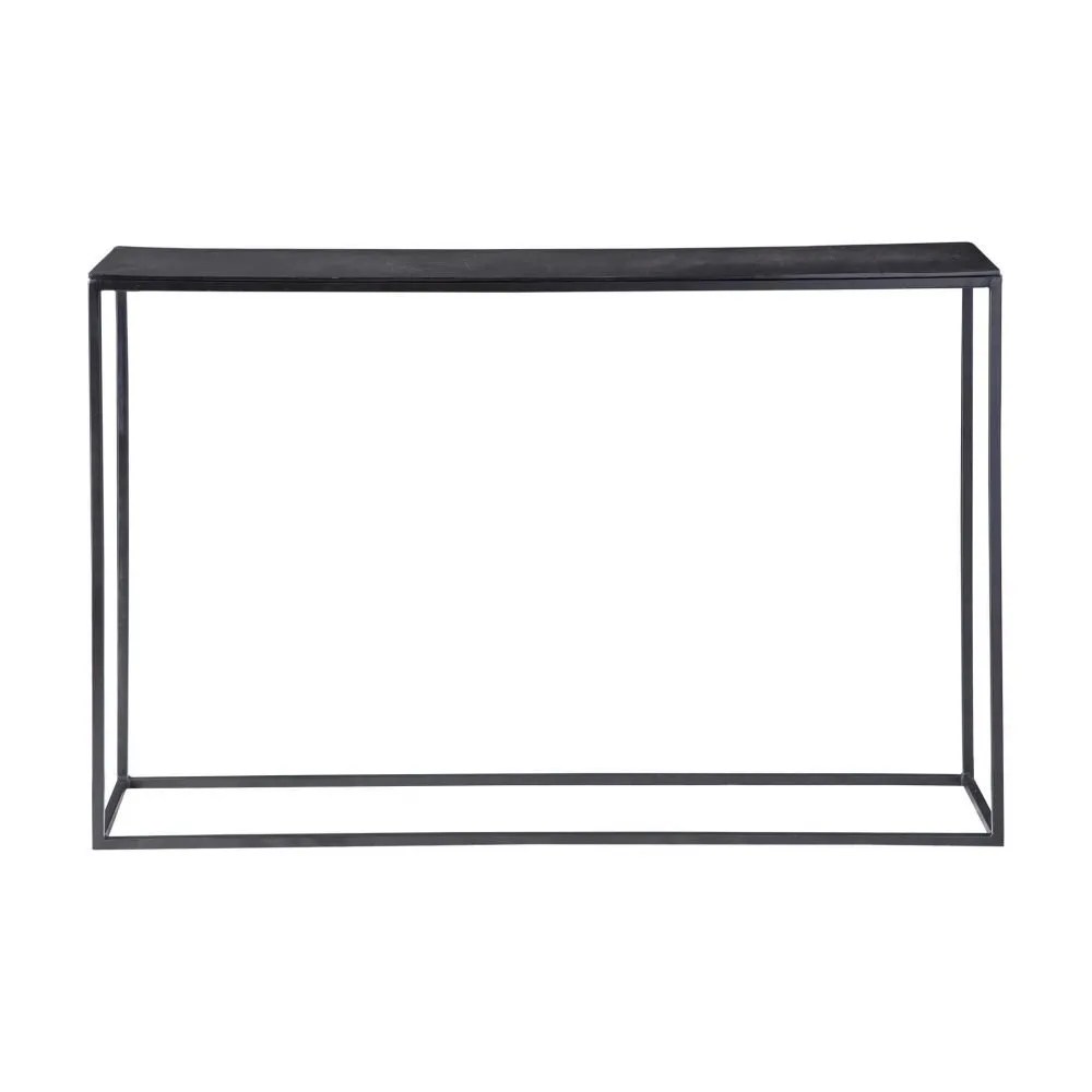 Narrow Black Metal Console Table Fourth Interiors