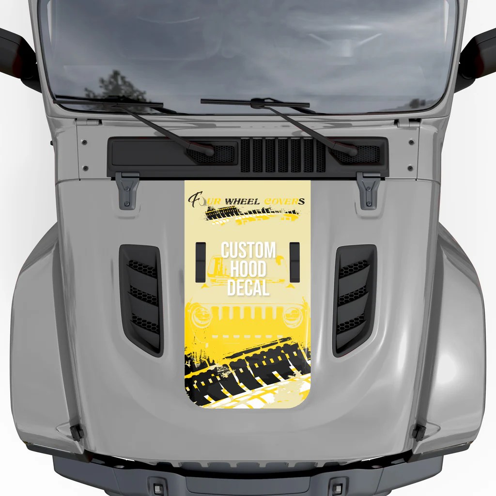 Custom Hood Decals For Jeep Wrangler & Gladiator Rubicon Edition Four