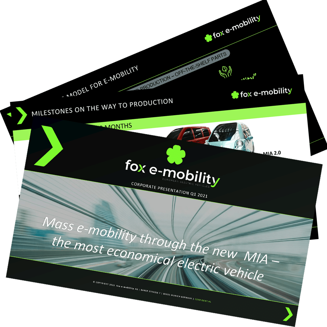 Share Information fox emobility AG Manufacturers of the MIA 2.0