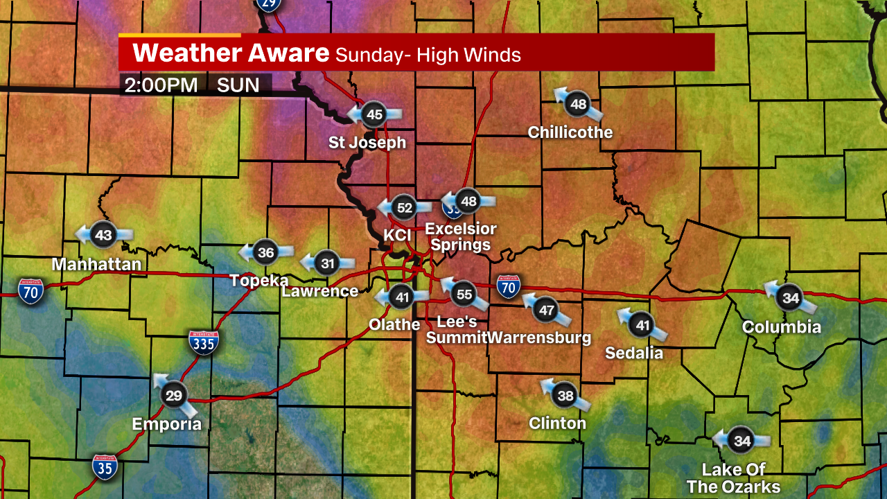 Windy and rainy Sunday in store for the region FOX 4 Kansas City WDAF