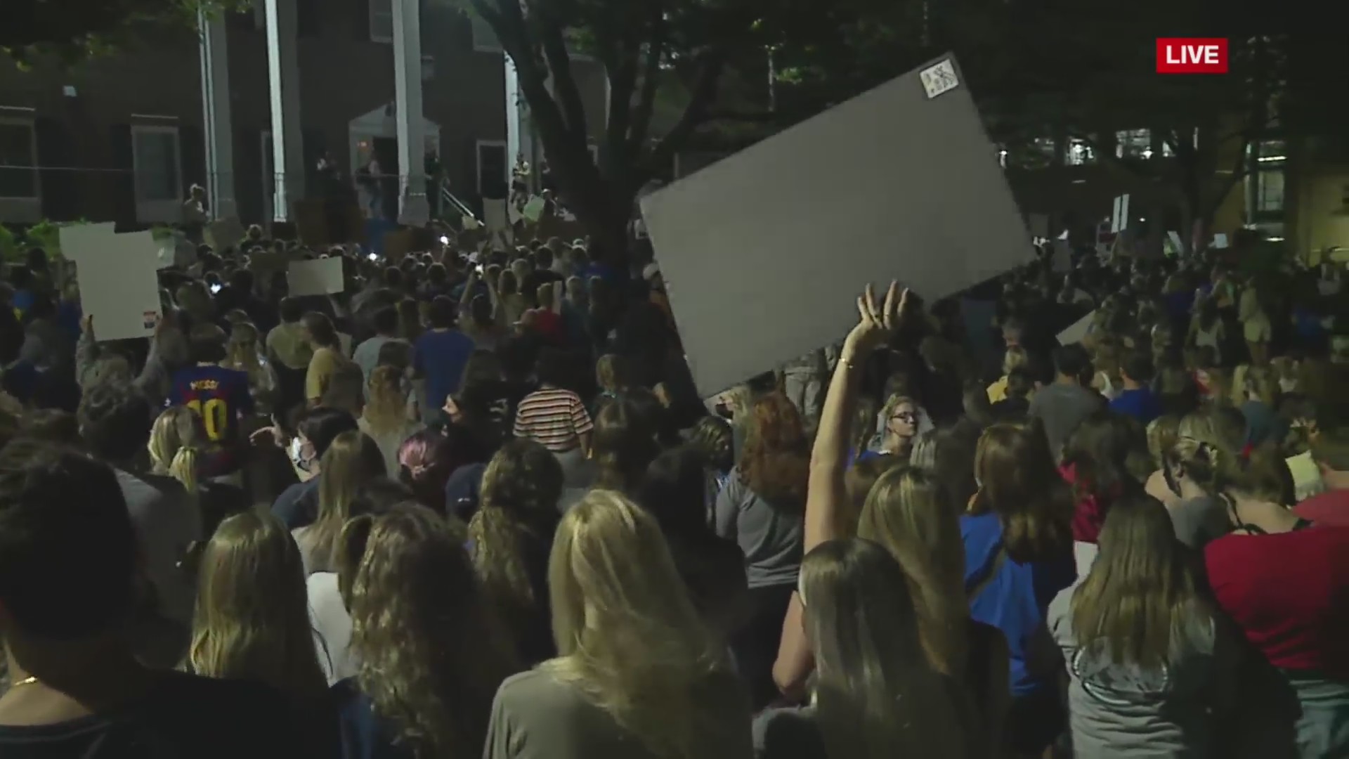 Events At Ku On Labor Day Weekend 2023 Crowd Protests Against Sexual Assault At Ku Fraternity House