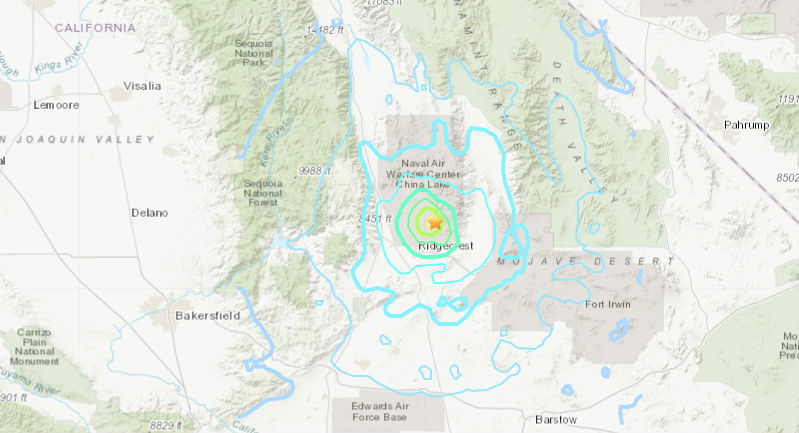 Magnitude 5.4 earthquake hits California 1 day after its largest