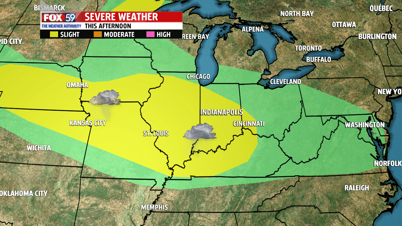 Severe weather threat for parts of Indiana this afternoon! Fox 59