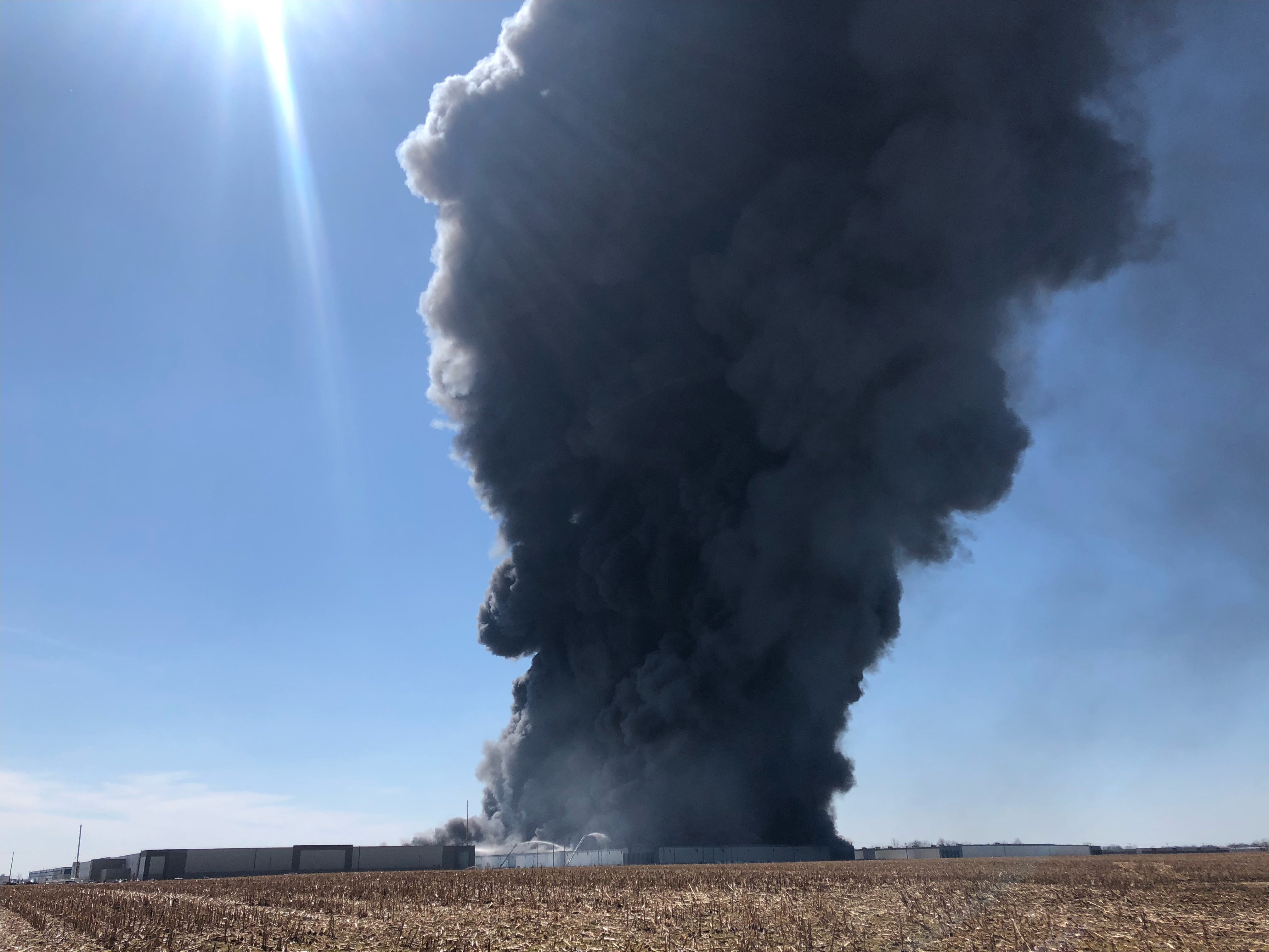 Pictures of Walmart Fire in Indy near Plainfield and Avon