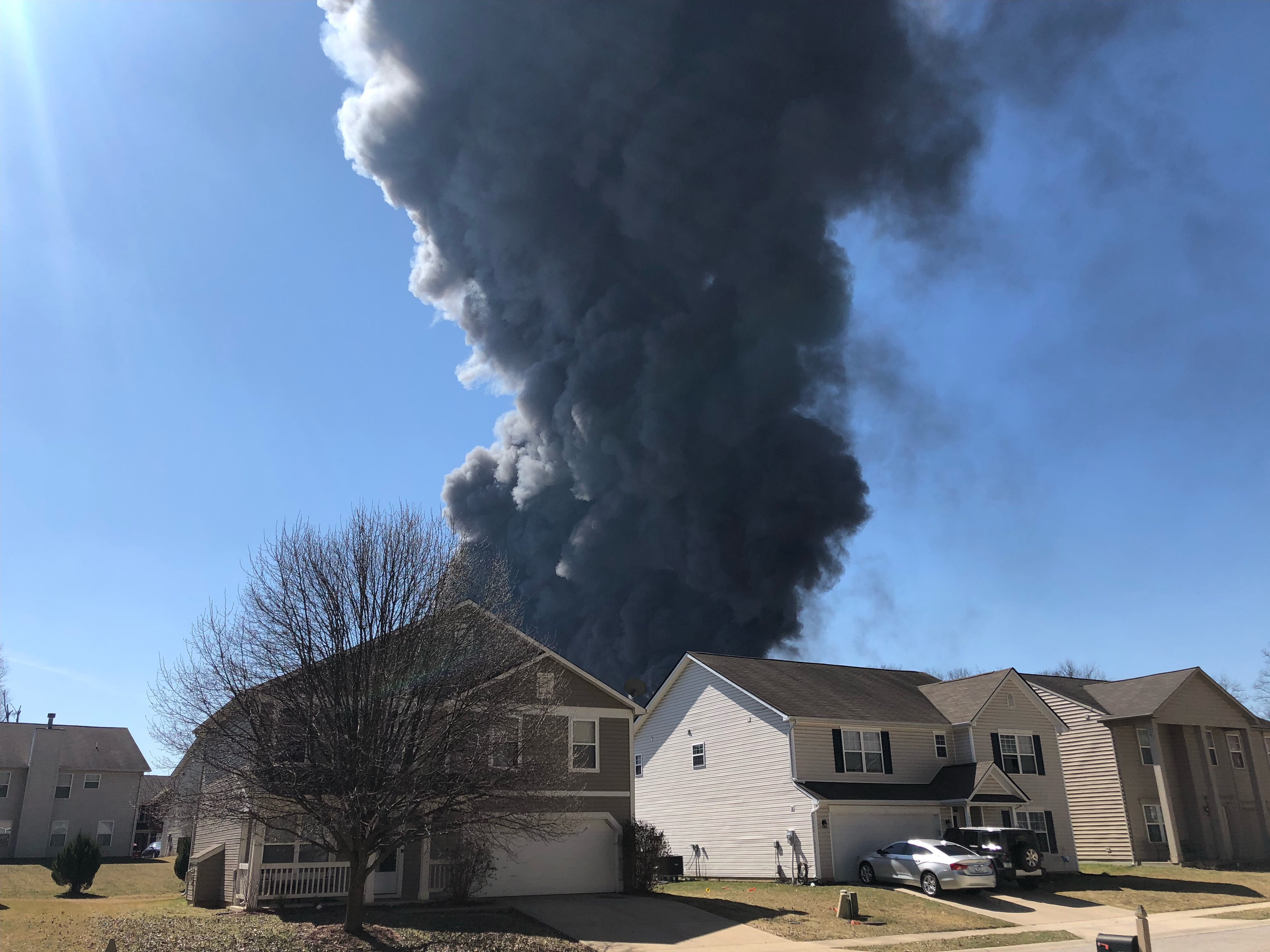 Pictures of Walmart Fire in Indy near Plainfield and Avon