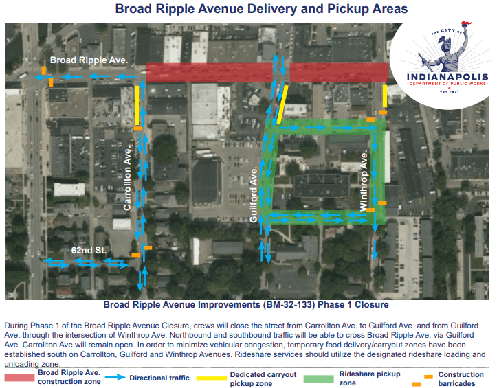 Why is Broad Ripple Avenue closed