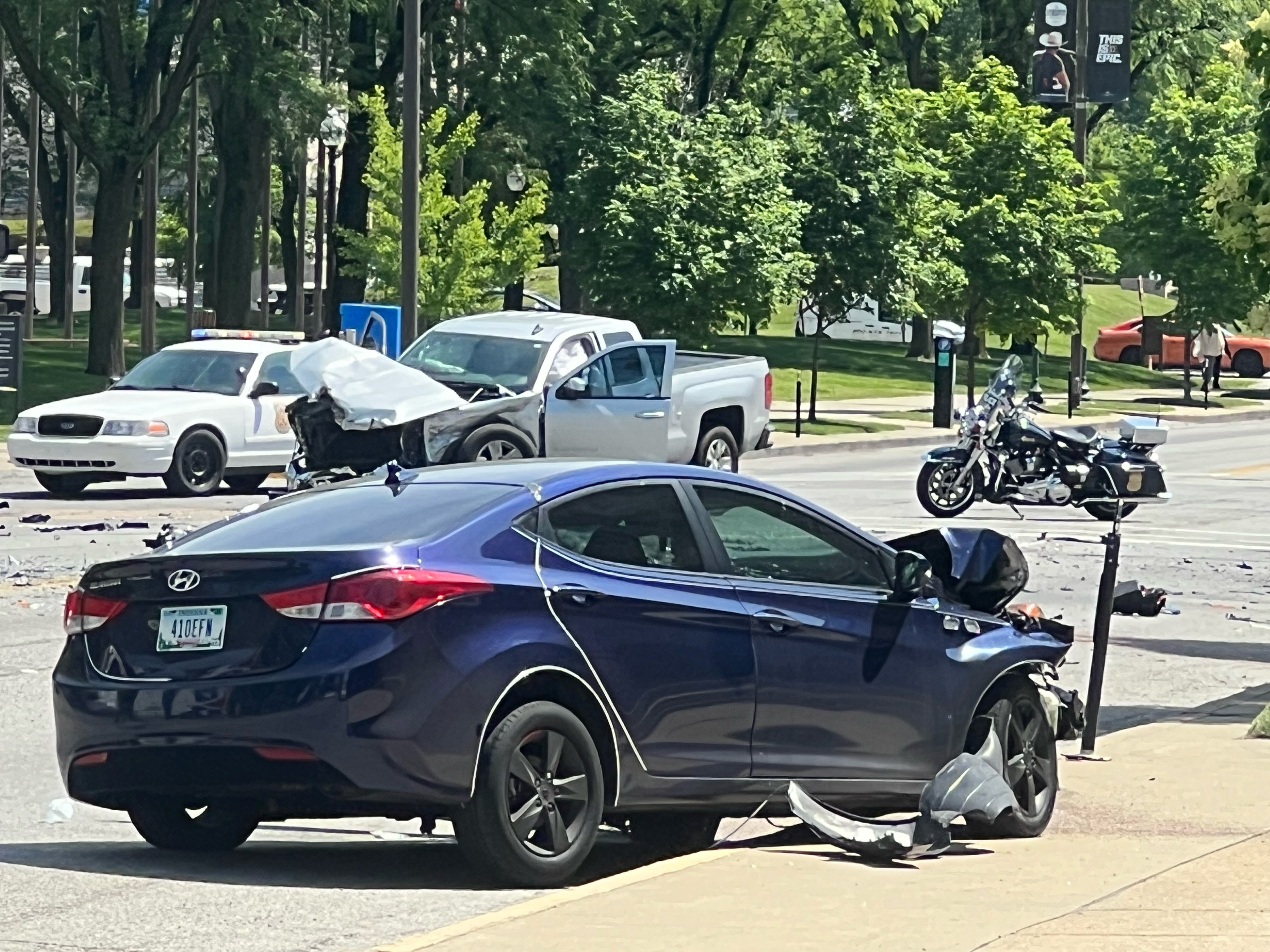 IMPD Multivehicle accident in downtown Indy