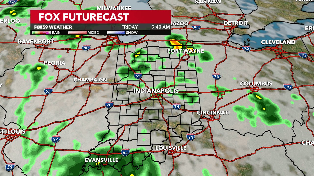 Rain chances increase into the weekend