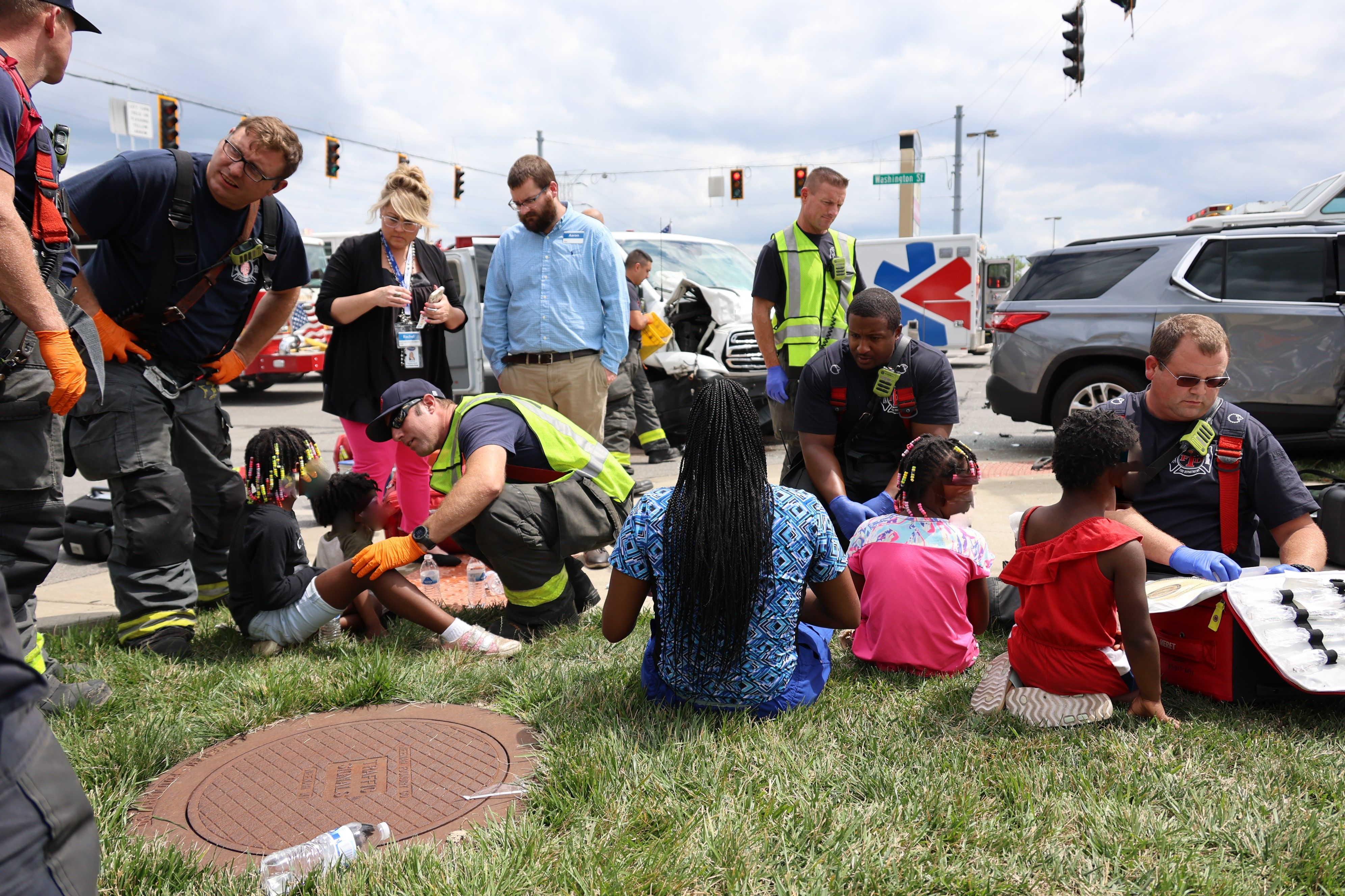 Daycare van carrying 13 kids, 3 adults crashed in Indy