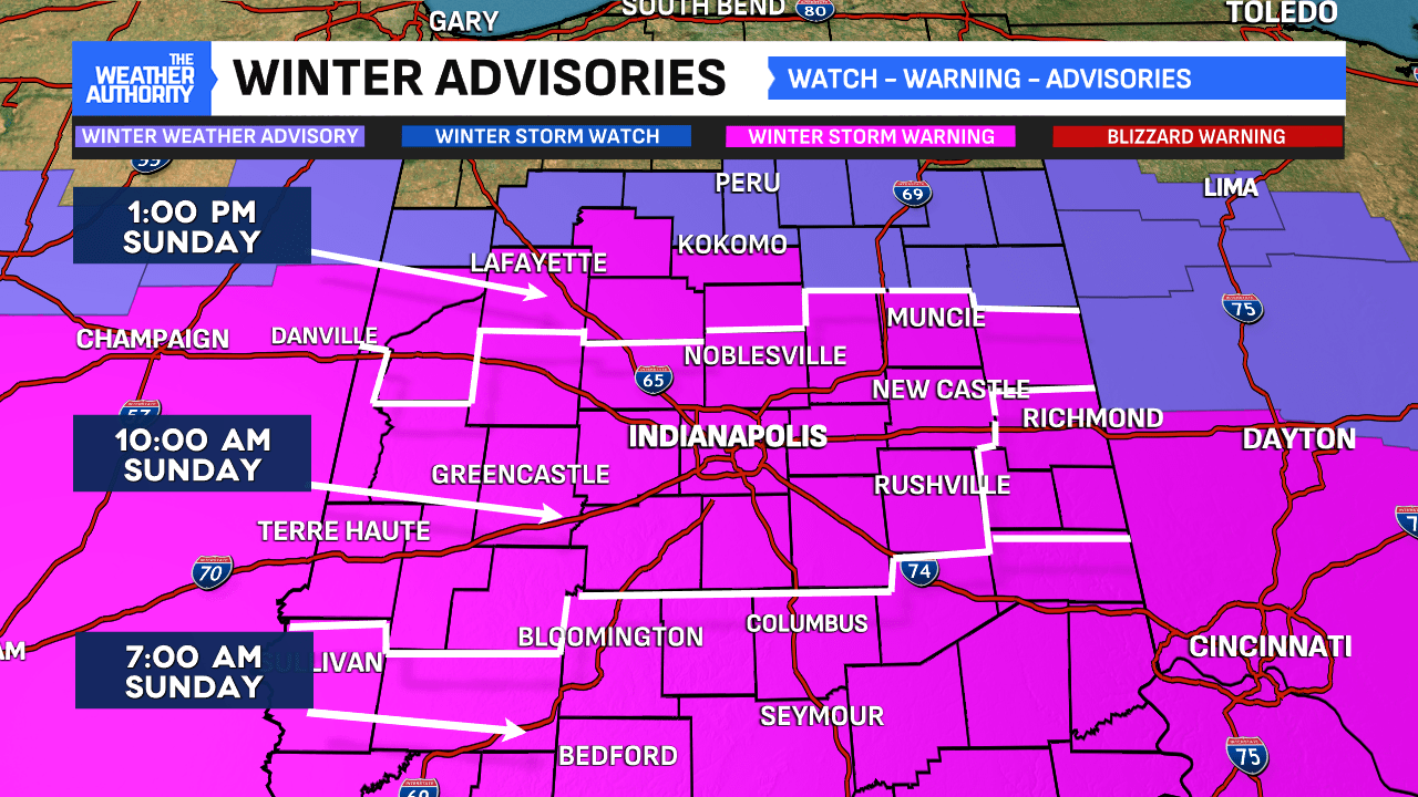 How much snow for Indianapolis, Bloomington, Carmel, Fishers(04)