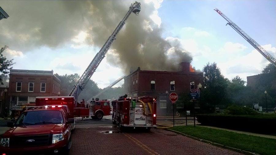 Crews battle blaze at Exchange Building in Canal Fulton Fox 8