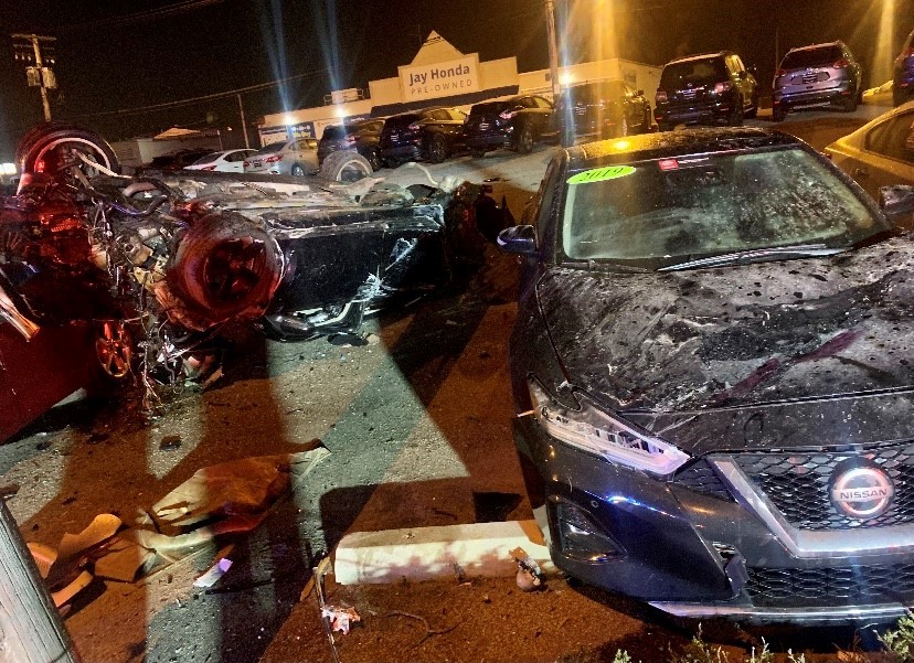 Surveillance video shows horrific deadly crash at dealership in Bedford