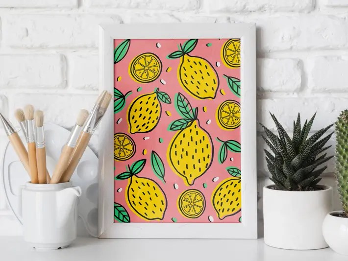 Free Lemon Art Printable Fox + Hazel free art + designs