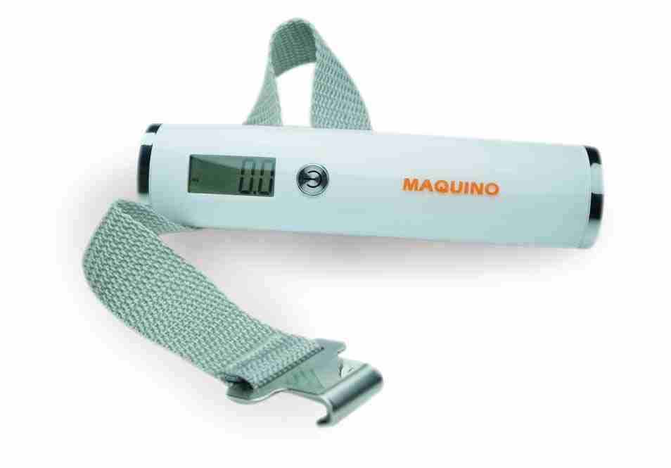 The Luggage Checker Hand Held Portable Scales in White Fox and Monocle