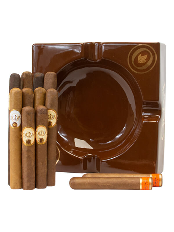 Oliva Ceramic Ashtray + 12 Free Cigars Fox Cigar