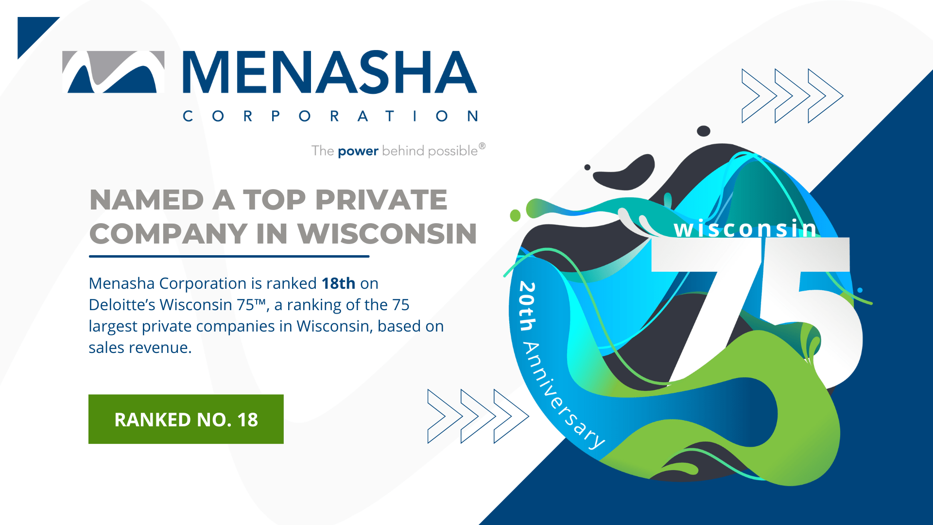 Menasha Corporation Ranked 18 most successful private company on