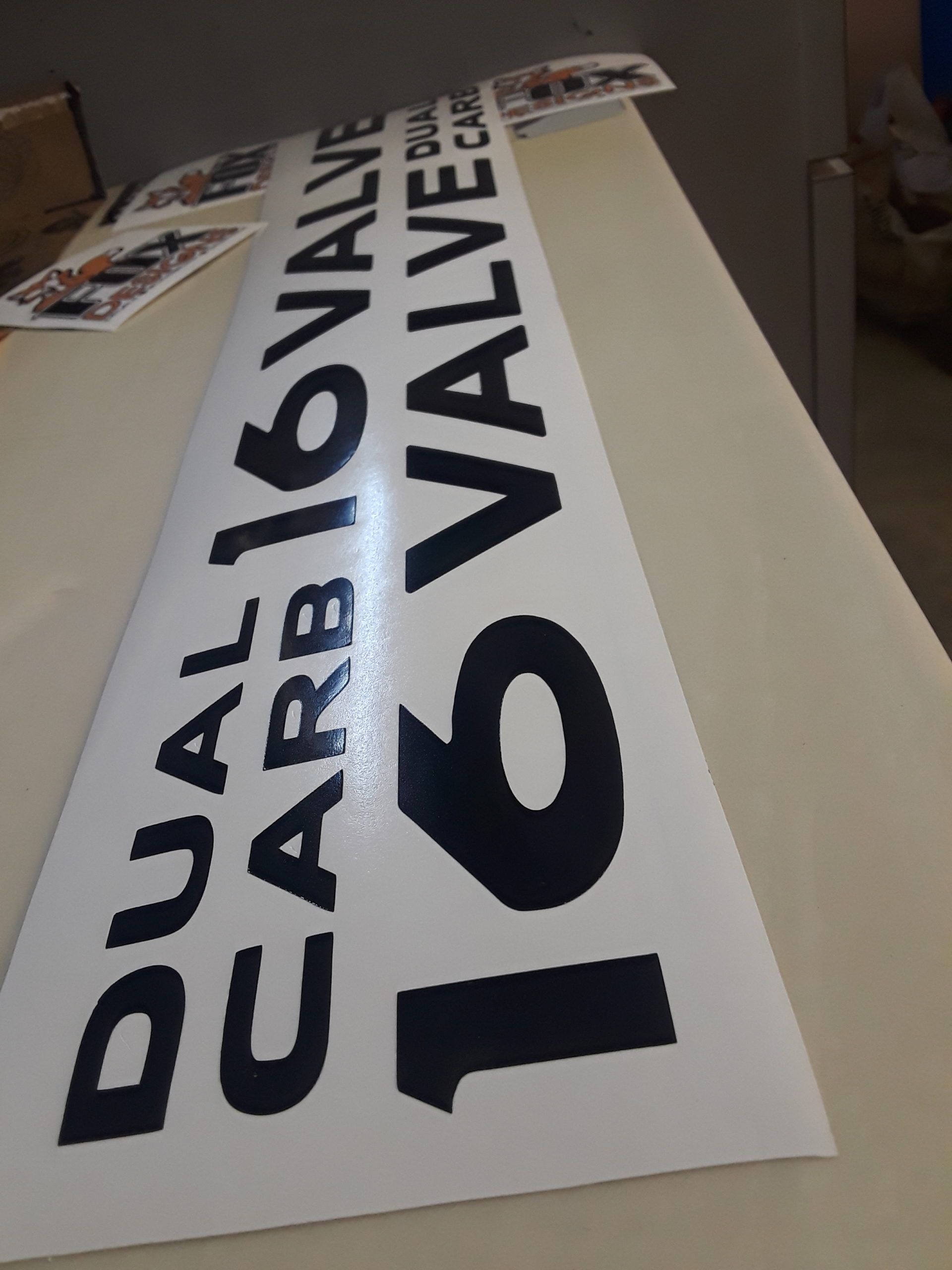 16 Valve Dual Carb Door Reproduction Decals (SET) (Copy) Fox Designs Etc.