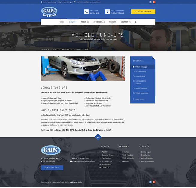 Gab's Auto Repair - Fox Designs Studio