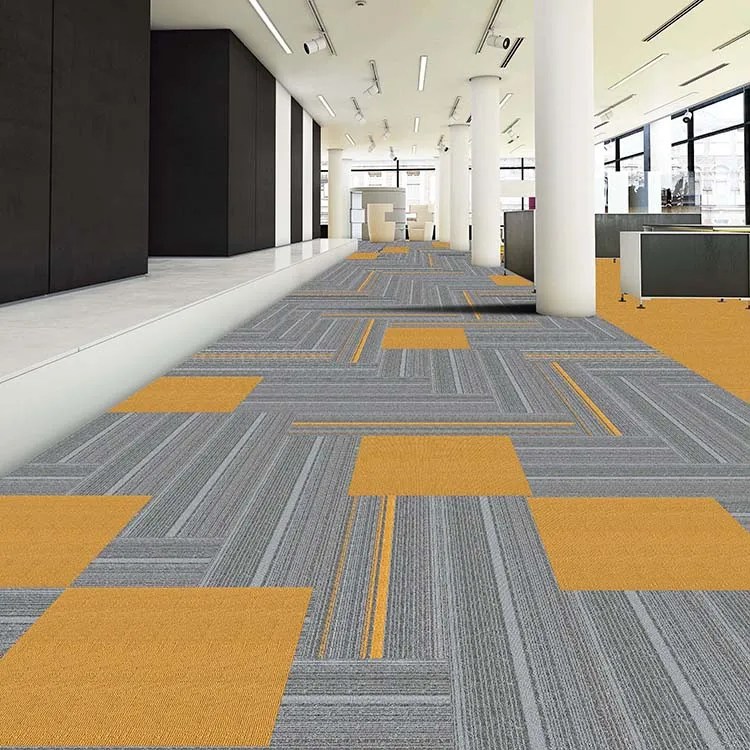 25*100cm Cheap Stripe bitumen backing navy blue carpet tiles Foxflor