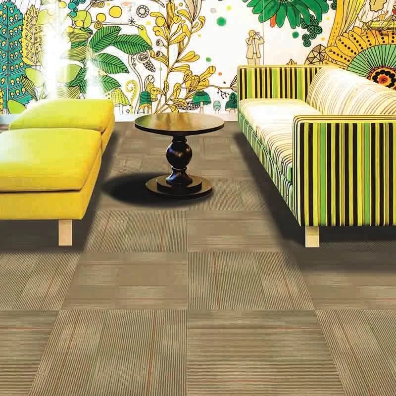 Office use durable blue carpet tiles with rubber backing FOXFLOR