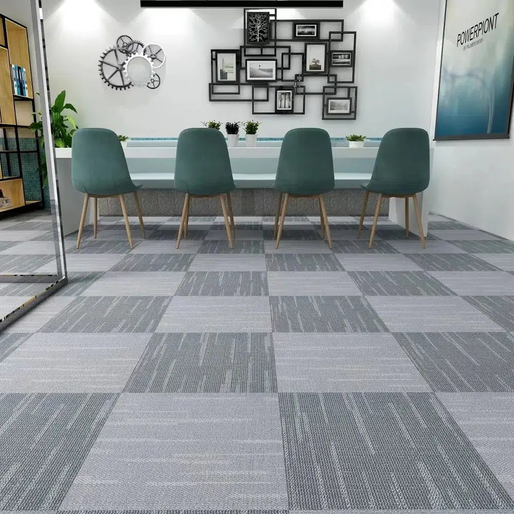 Light gray removable soundproof carpet tiles cheap price FOXFLOR
