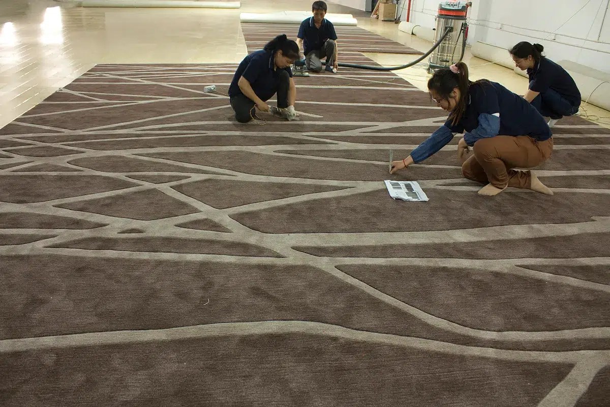 China Carpet Tiles FOXFLOR Foxflor Custom Rug for Shape and design