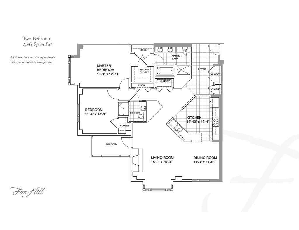 Sample Unit 2 Bedroom ‣ Fox Hill Residences