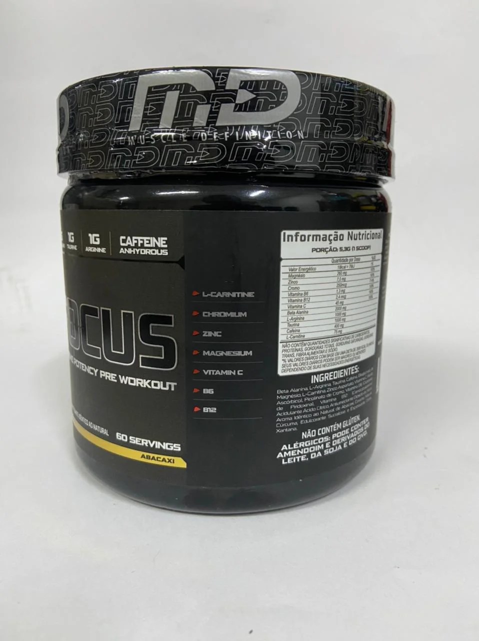 FOCUS PRÉ TREINO 318g MD MUSCLE DEFINITION Fox Suplementos