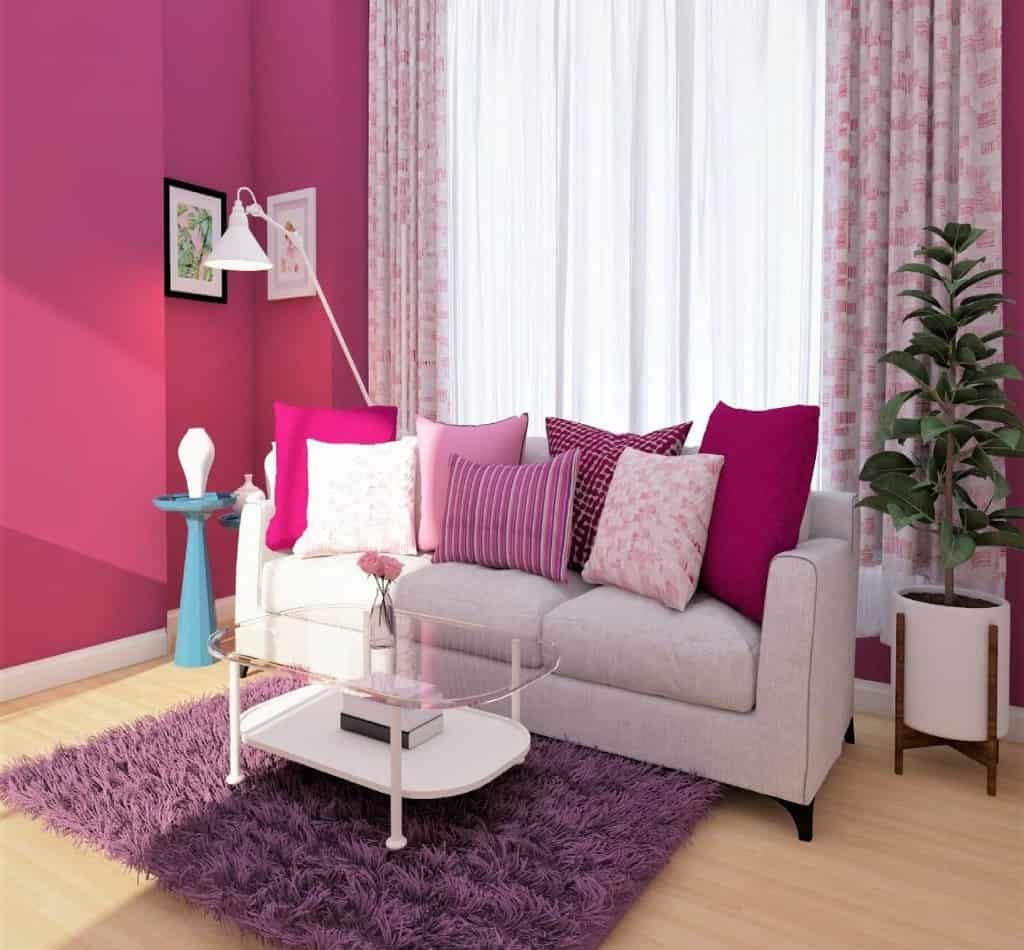 Colour Combination For Living Room With Purple Baci Living Room