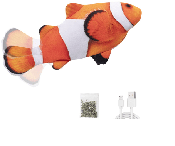 Flopping Fish Cat Toy 10", Floppy Dancing Fish, Interactive Wiggle Fish