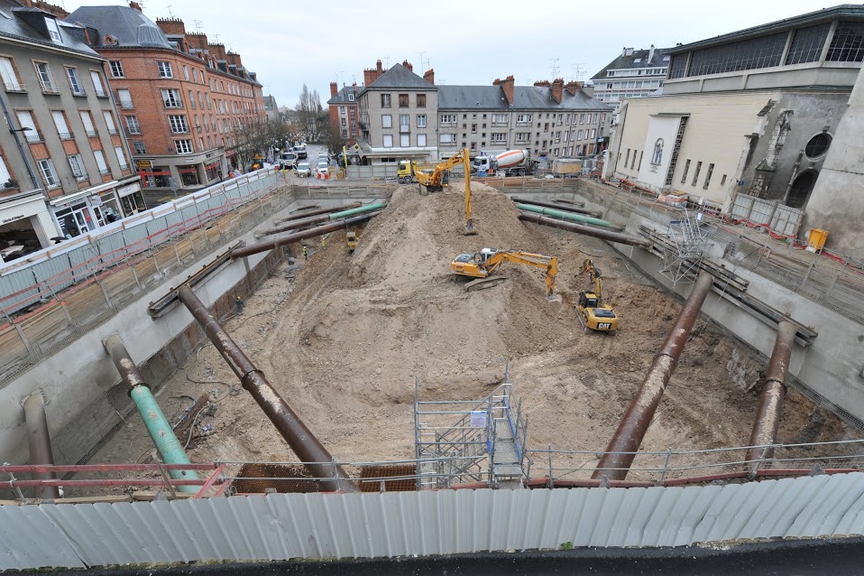 Spie batignolles Construction d’un parking en colimaçon en plein