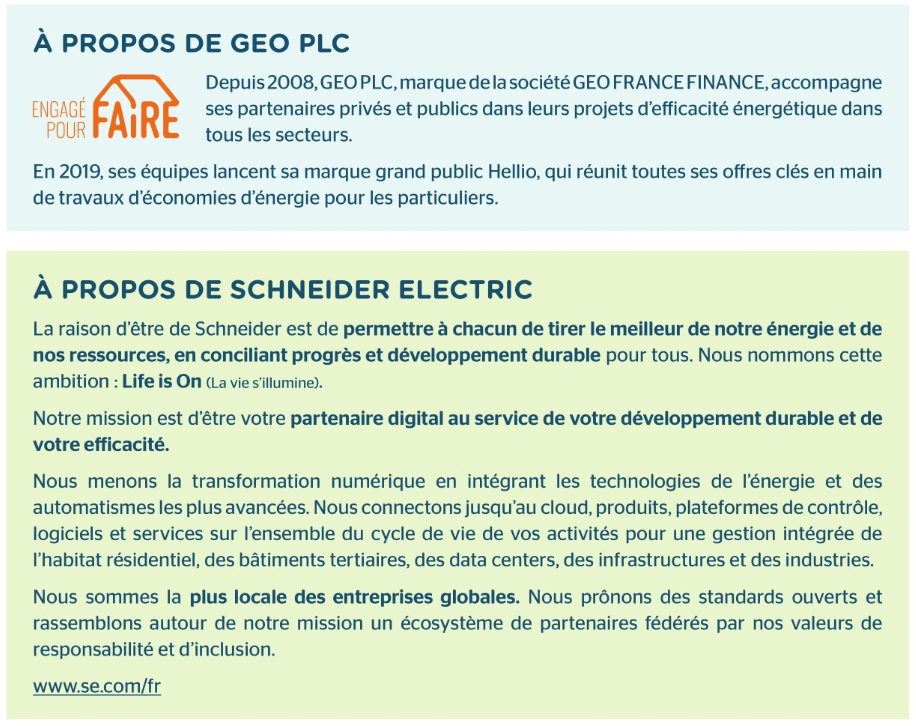 Schneider Electric choisit GEO PLC HELLIO pour sur sa