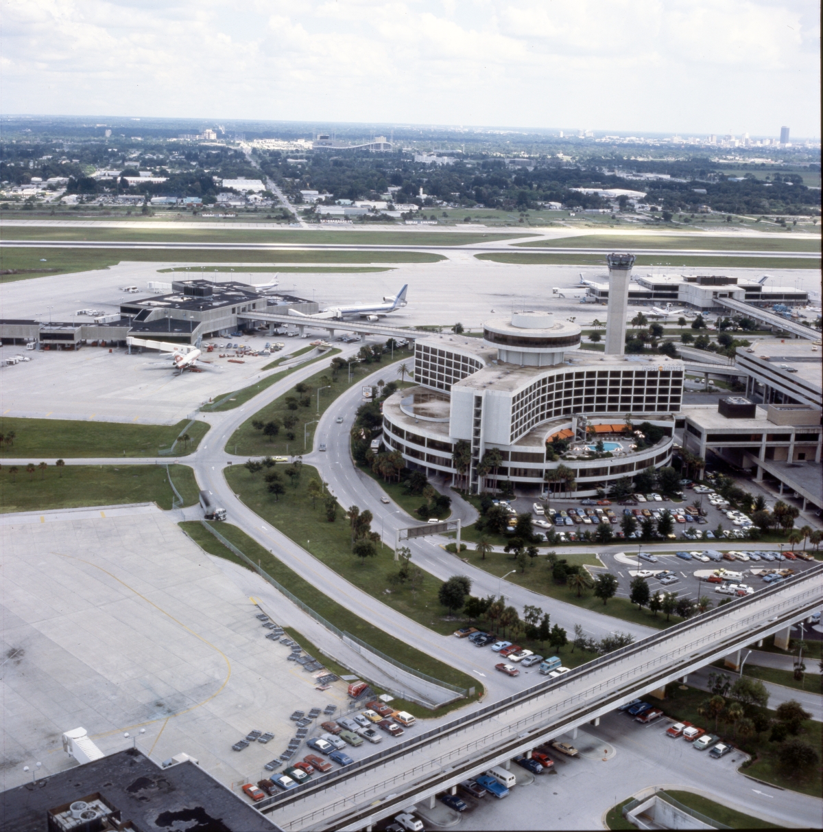 Florida Memory Aerial view looking east over the Tampa International