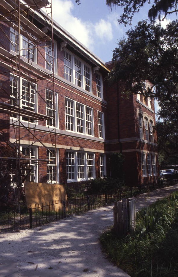 Florida Memory Closeup view of the Woodrow Wilson Jr. High School