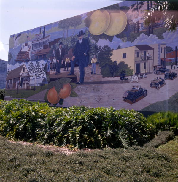 Florida Memory View showing downtown mural in Ft. Lauderdale, Florida.
