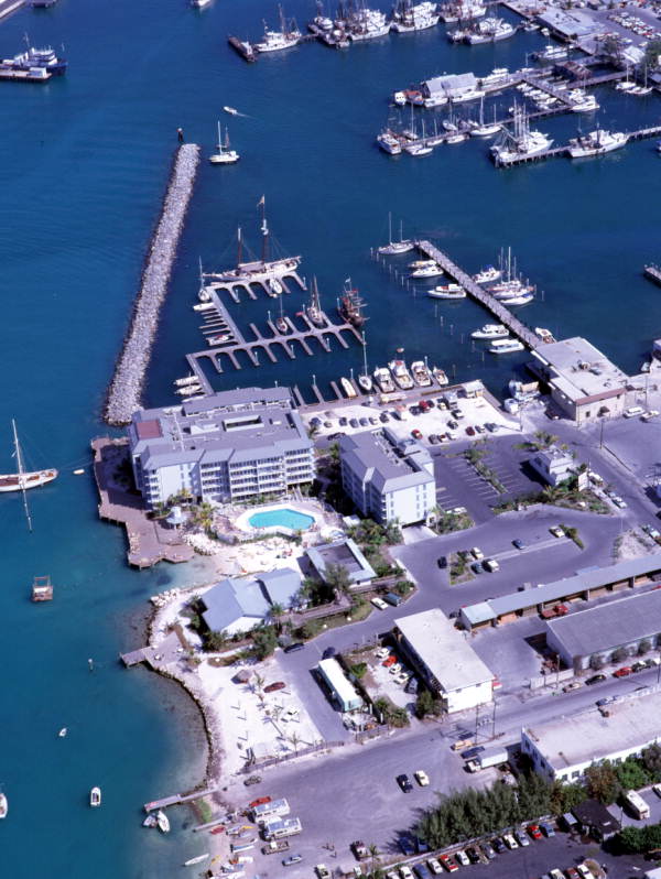 Florida Memory Aerial view of the Galleon Resort and marina Key