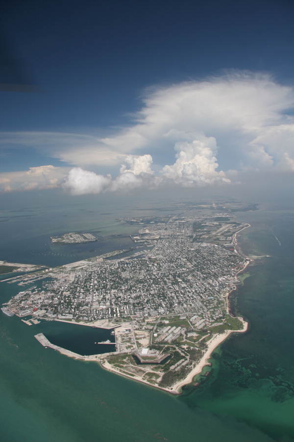 Florida Memory Aerial view overlooking the city Key West, Florida.