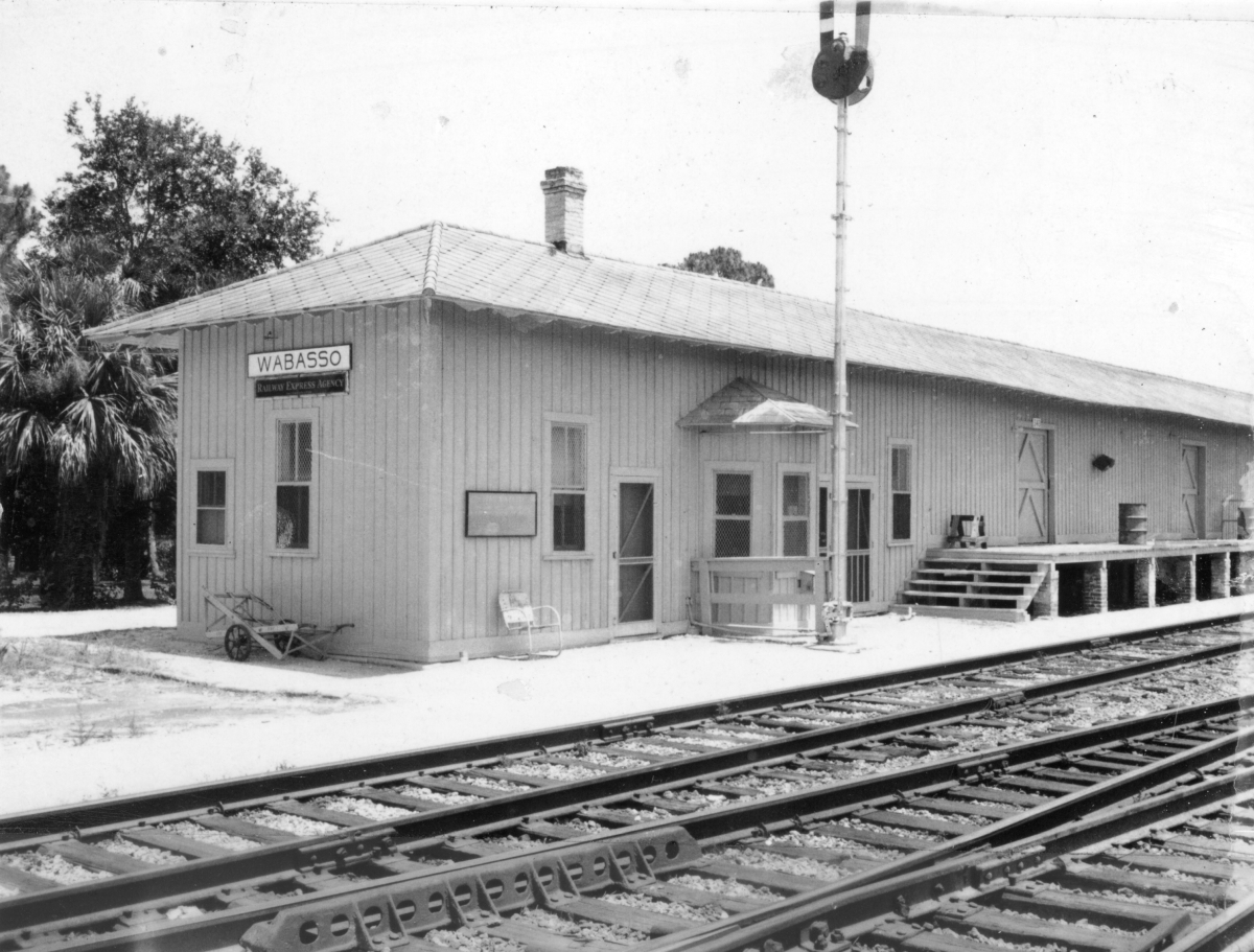 Florida Memory FEC Railway station in Wabasso, Florida.