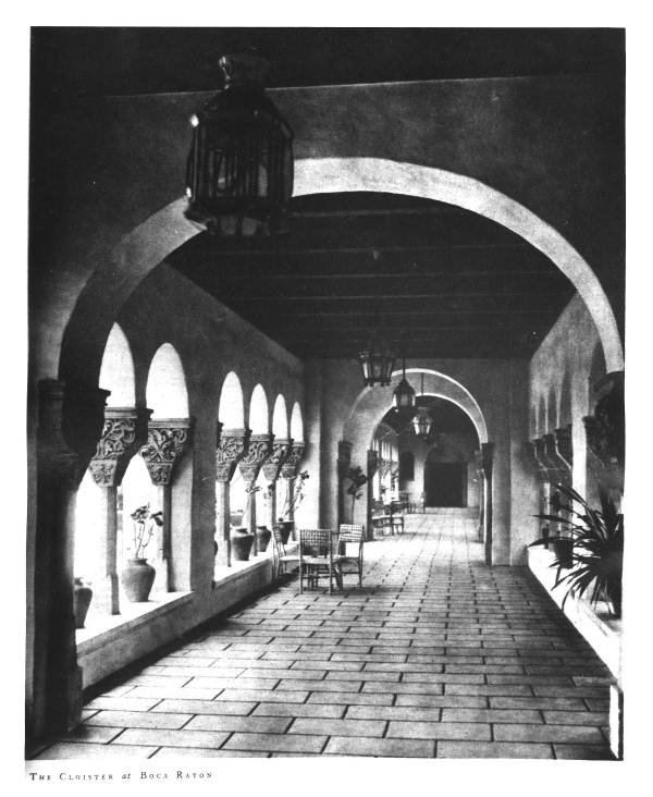 Florida Memory Vista of cloisters Boca Raton, Florida.
