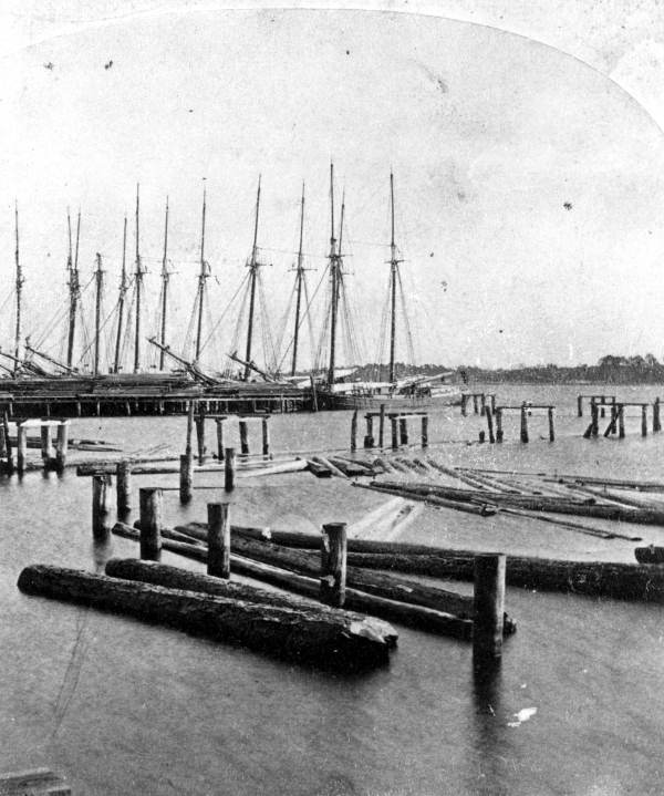 Florida Memory Lumber wharf Jacksonville, Florida.