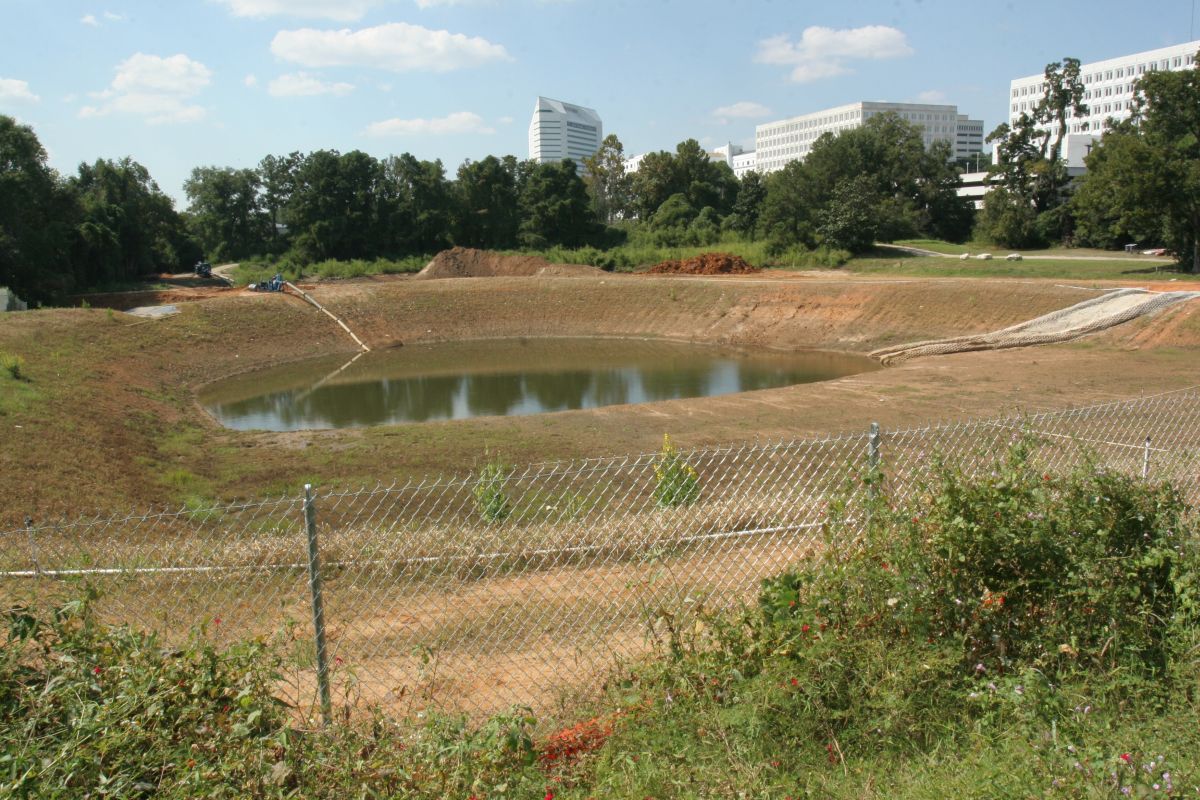 Florida Memory Stormwater retention pond created during the Cascades