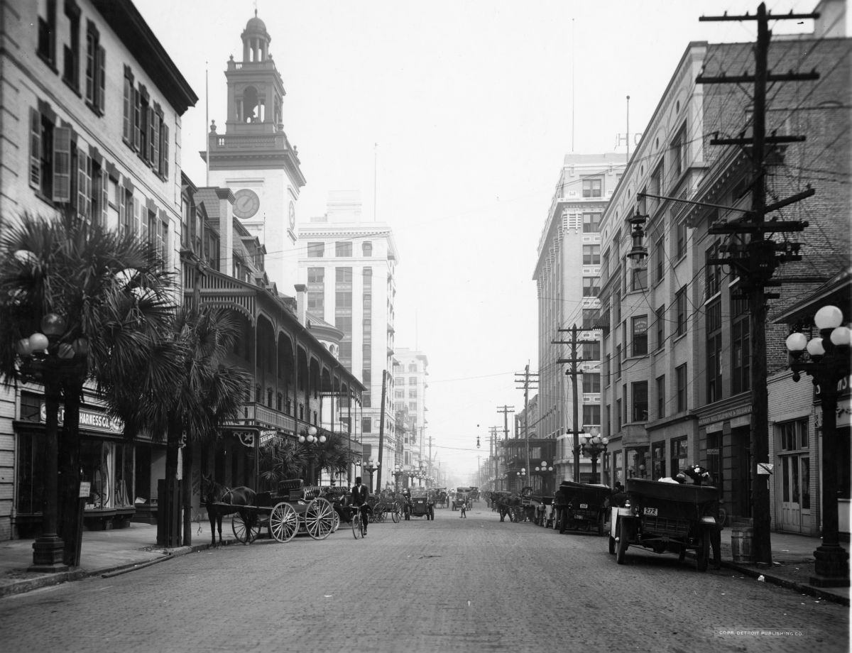 Florida Memory Looking down Forsyth Street Jacksonville, Florida.