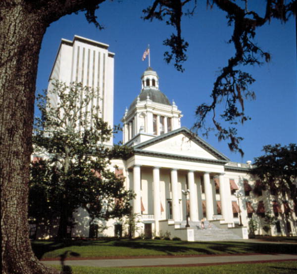 Florida Memory Old and new capitol buildings Tallahassee, Florida.