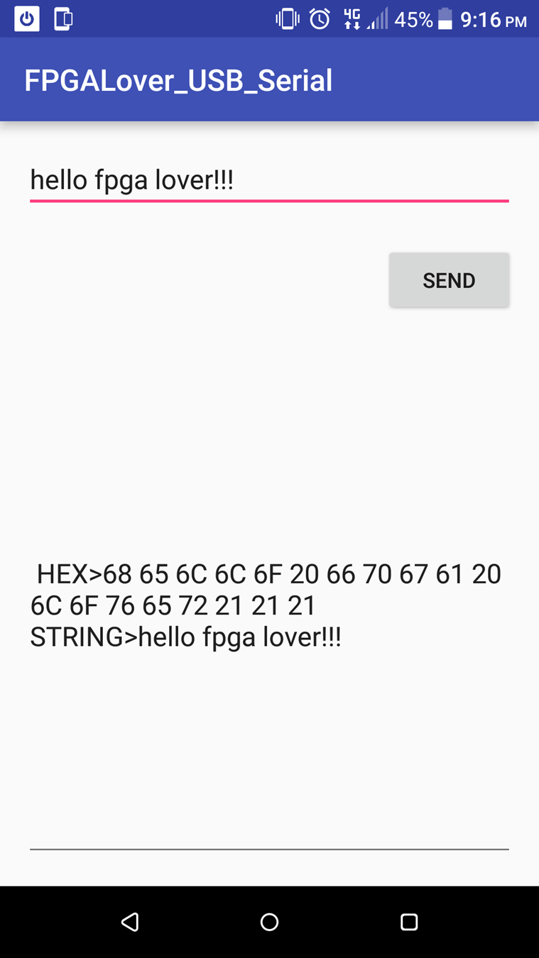 Coding USBSerial using Android Studio FPGA lover