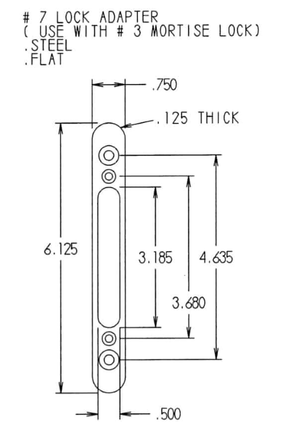 345 Sliding Mortise Mechanism (Door or Window) FPL Door Locks