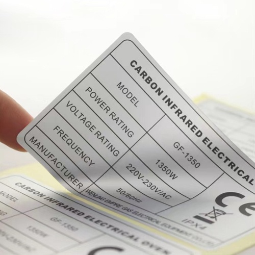 Matte Silver PET Label Sticker, China Adhesive Label